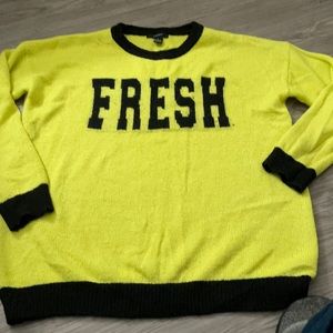 Forever 21 Chartreuse Acrylic Sweater Size M